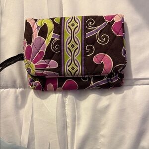 Vera Bradley Pink and Green Floral Clutch